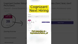 Cognizant Mass Hiring 2025 😎😎 #Cognizant #hiring