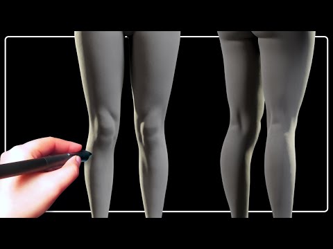 Sculpting a Full Female Character - Part 5: Legs | Blender 3D