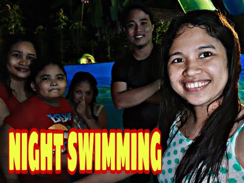 NIGHT SWIMMING!!! 🌊 | R & N Vlogs