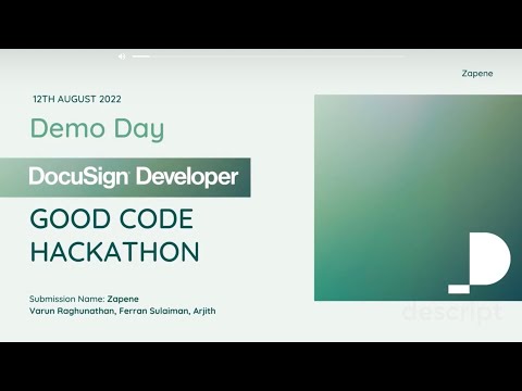 Zapene | DocuSign Good Code Hackathon 2022