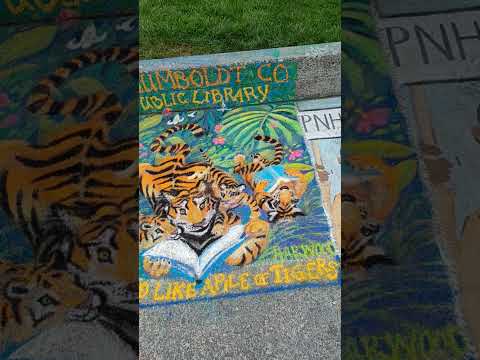 Read Like A Pile of Tigers! #arcata #humboldtcounty #chalkart #eureka #chalk #supportlocalbusiness