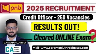PNB SO Credit 2025 | RESULTS OUT! | Congratulations | What NEXT ?