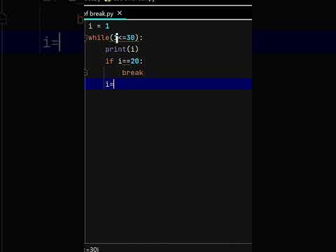 use of break statement in python