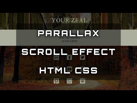 PARALLAX SCROLL EFFECT USING HTML AND CSS.