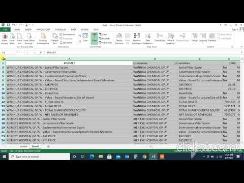 How to transform the Datastream Format to Panel Data?