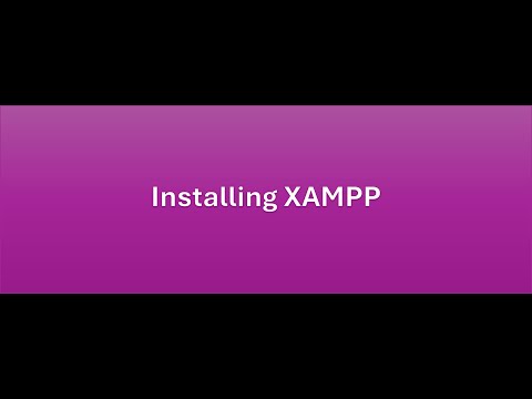 Installing XAMPP
