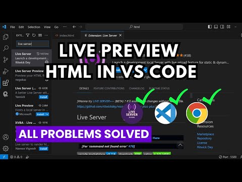 How to Run HTML in Visual Studio Code Windows 2023 | Get live HTML Preview in VS Code Live Server