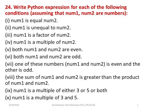 Python Easy revision Q21 and Q24
