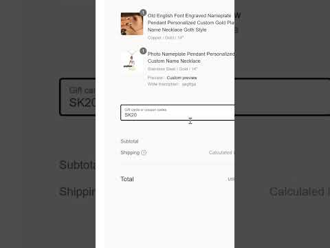 Silviax 20% off promo code: SK20  #namenecklace  #promocodes #coupon #discountcodes #silviaxjewelry