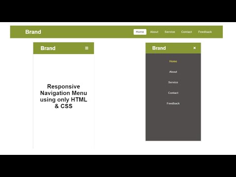 Responsive Navigation using HTML & CSS | Responsive Header Menu