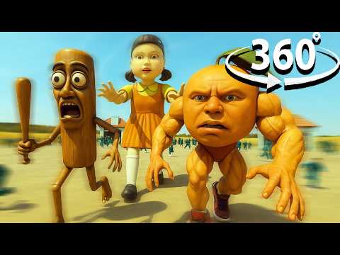 360° VR Squid Game Escape: Udin Din Din Dun & Tung Sahur