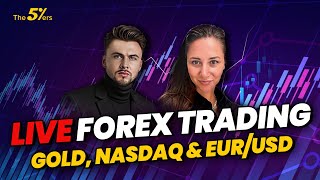 Live Forex Trading – Gold, NASDAQ & EUR/USD Setups | The5ers Live Trading Room