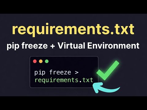 How to Create requirements.txt in Python | Virtual Environment + pip freeze Tutorial