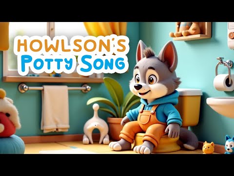 Howlson learns to stop using diapers 🧻 | How to Teach Kids to Use the Potty 🚽 Fun Kids Toilet Song 🎵