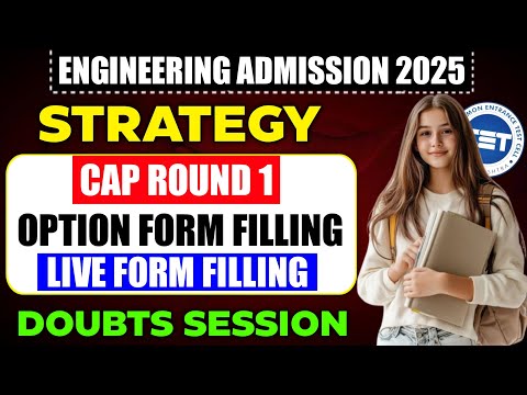 Engineering Admission Guidance Live Cap Round Option Form Filling 2025