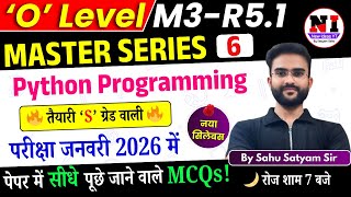 Day 6 | Python Programming MCQs | O Level m3 r5 mcq 2026 | o level python mcq 2026