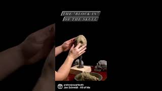 Sculpting the scull block in. #sculpture #sculpting #howtosculpt #skull #clay #claysculpture #art