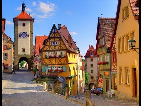 Rothenburg ob der Tauber Germany  4K Video -Best of Europe