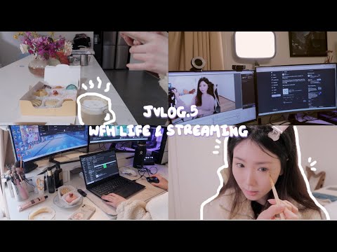 j-vlog.5 ☕ day in the life of a big 4 accountant WFH & twitch streamer at night | GRWM for stream