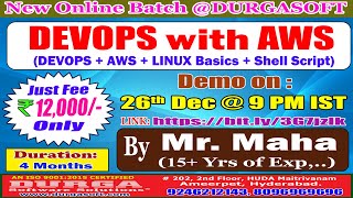DEVOPS with AWS Online Training @ DURGASOFT
