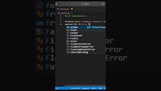 List comprehension #python #pythonprogramming #coding #pythoncoding #code