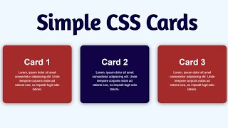 Simple CSS Cards Design Using HTML & CSS | Hindi Tutorial Step By Step