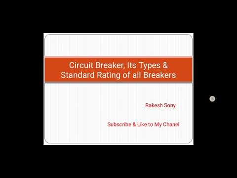 All types of Circuit Breakers and their rating