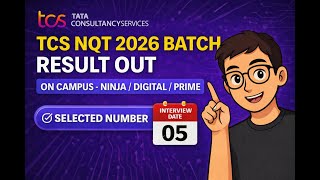 TCS NQT 2026 Result Out 🔥 | Ninja vs Digital vs Prime Selected Count | Interview Date