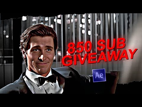 850 Subs Giveaway After Effects (CC's Preset , Overlay)