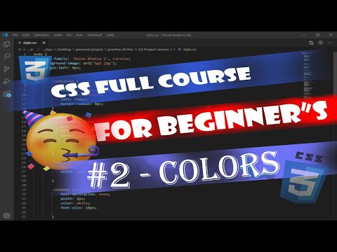 CSS Course | Colours In CSS | Hindi | Background Colours In Css