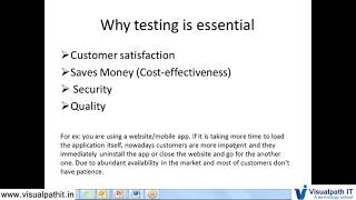 Introduction to Manual Testing | Manual Testing Course | Visualpath