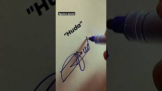 How to style the name of...Hudda#calligraphicalphabets #stylish sign
