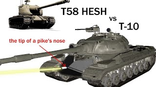 T58 155mm HESH vs SOVIET pike's nose tip | Armor Penetration Simulation