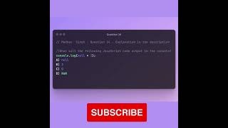 Guess the Output in JavaScript Problem-34 | JavaScript  Questions  #javascript  #reactjs