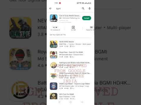 BGMI Removed from Android Play Store India. #bgmi #bgmihighlights #battlegroundsmobileindia