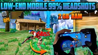 99% HEADSHOTS ⚙️  IN 2 GB RAM || LOW-END MOBILE || DPI || SECRET SETTINGS-SENSIVITY || STORMX