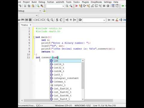 How To Convert Binary To Decimal In C using Functions #shorts