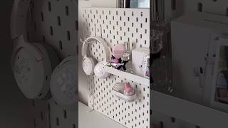cute girl desk makeover 🍭🎧 #deskmakeover #desksetup #pinterest #deskinspiration