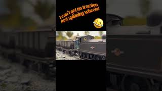 I can’t get no traction! #modeling #modelrailroad #train #modelrailway #modeltrains #railway