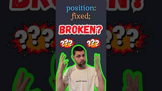 Don’t Get Caught! CSS position: fixed is BROKEN 🤯 #css #css3 #javascript #js #learning #shorts #html
