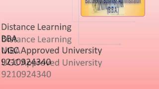 Insitute-MBA Center For Distance Learning Courses @BBA |University program