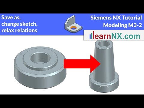 Save as, change sketch and relax relations | Siemens NX Tutorial