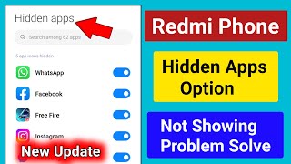 Redmi Hidden Apps Option Not Showing Problem Solve 2023। How to Hide Apps in Redmi। App Hide miui 13