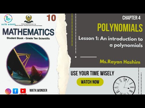 Grade 10 mathematics #lesson 1: An introduction to a polynomials