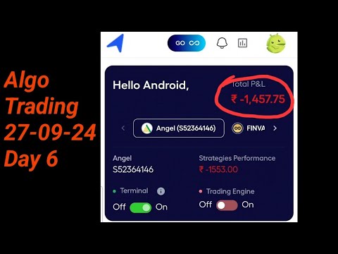 Algo Trading 27 Sep 2024 Day 6 | Best Profitable Strategy | Alrorooms