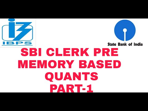 SBI CLERK PRE 2021-MEMORY BASED QUANTS PART-1