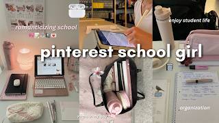 how to be  "THE PINTEREST SCHOOL GIRL" 📓🎀📝tips to romanticize school, habits, aesthetic