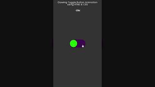 Glowing Toggle Button in HTML CSS