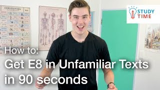 How to GET E8 in NCEA Unfamiliar Texts in 90 SECONDS | StudyTime NZ