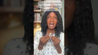 Basic Transformation using power query in excel. #excel #microsoftexcel #exceldataanalytics